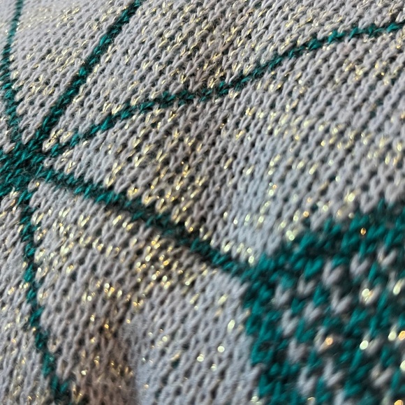 Compagnie Energique Vintage 80’ Teal Sweater size medium granny - Picture 10 of 10